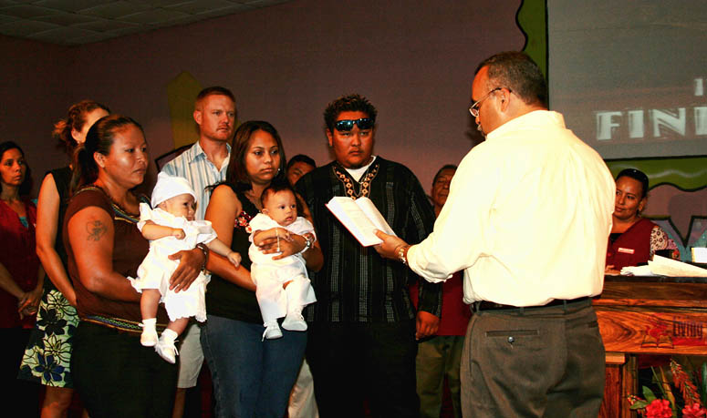 Baby dedication at San Pedro Belize Assemblies Of God Living Word Church